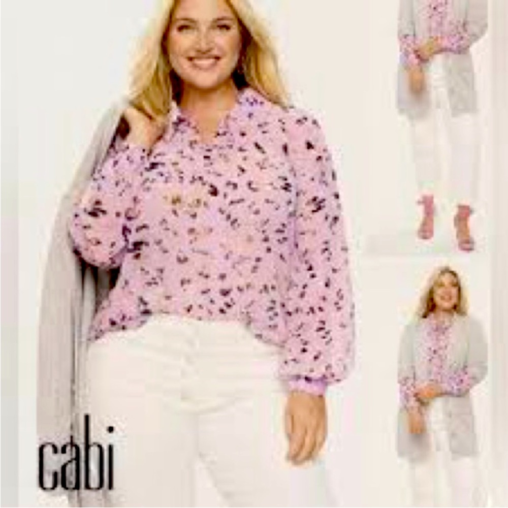 NWT | Cabi 6501 Pink Pounce Blouse